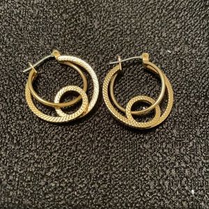 Gold hoop earrings